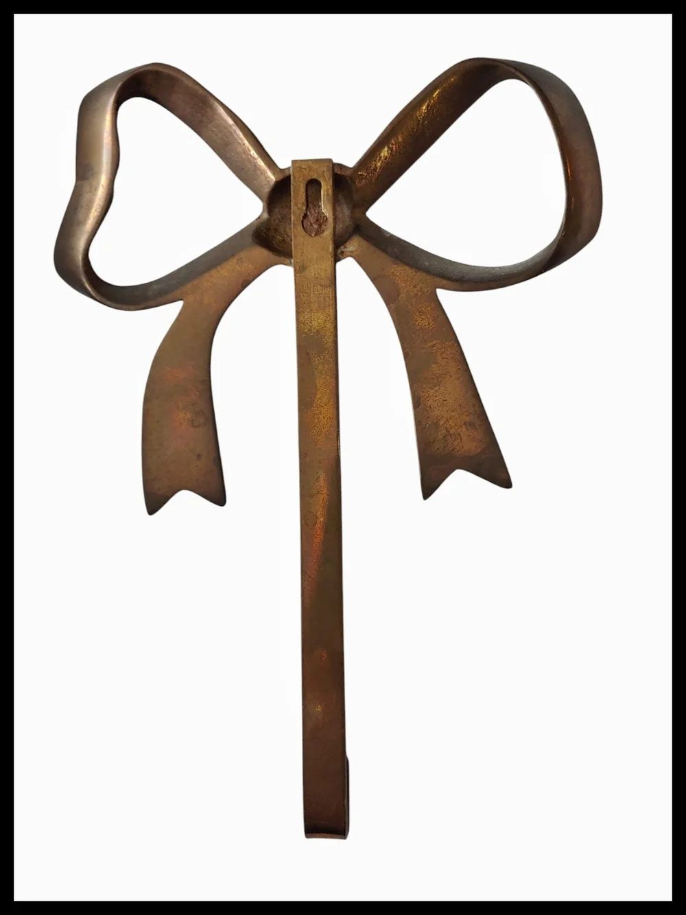 Vintage Bow Wall Hook with Natural Patina